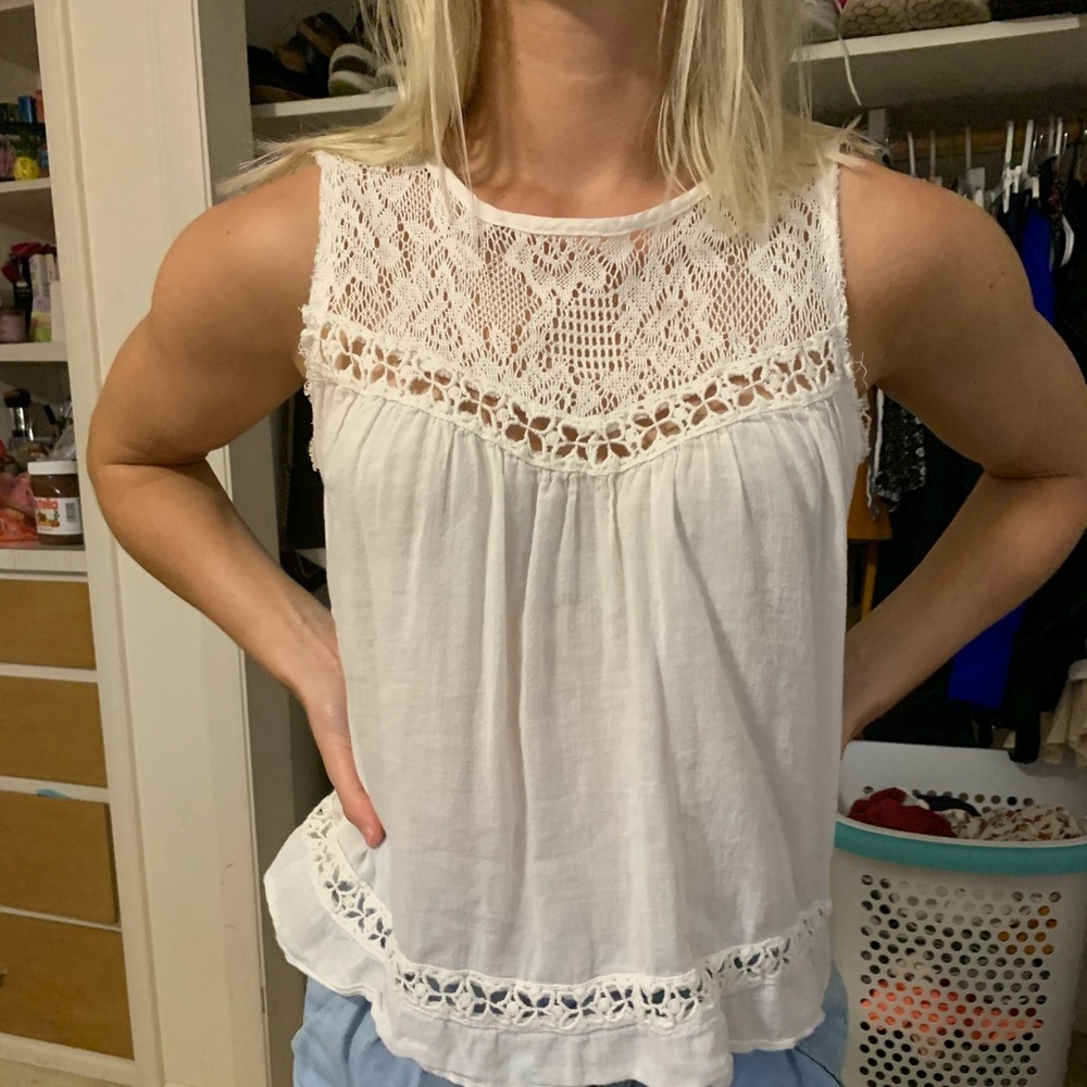 White Open Back Beach Shirt
